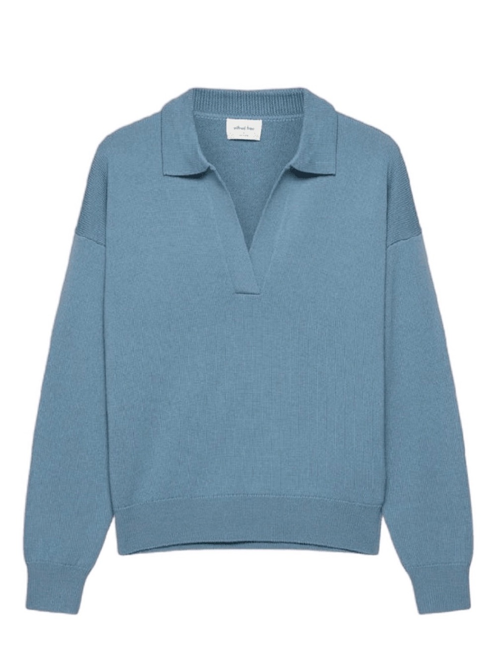 Wilfred Sky Blue Collared V-Neck Sweater